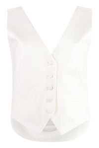 Cotton-linen blend vest
